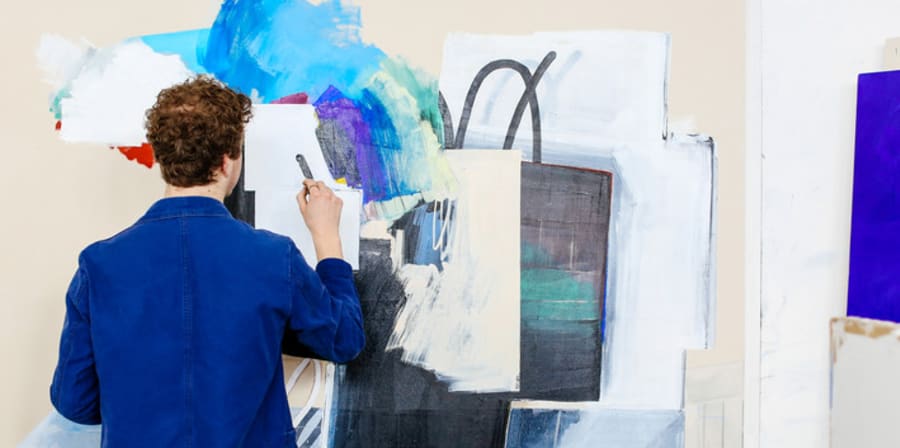 Student painting