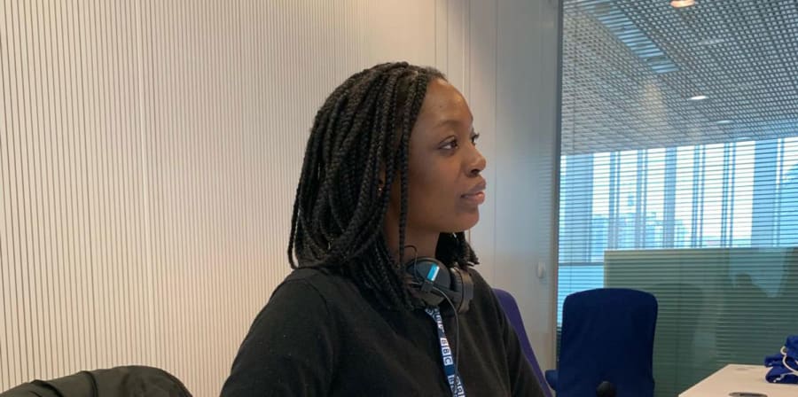 Mariama learning at the World Service