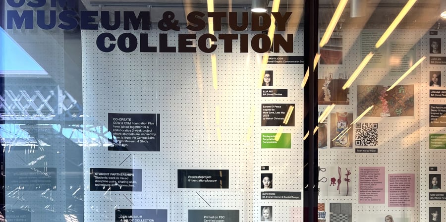 Window gallery exhibition of student work 