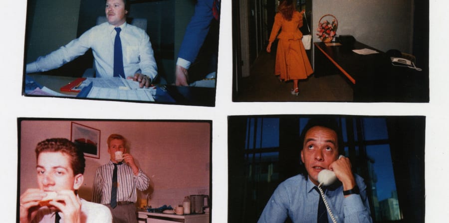 Six photographs of office scences