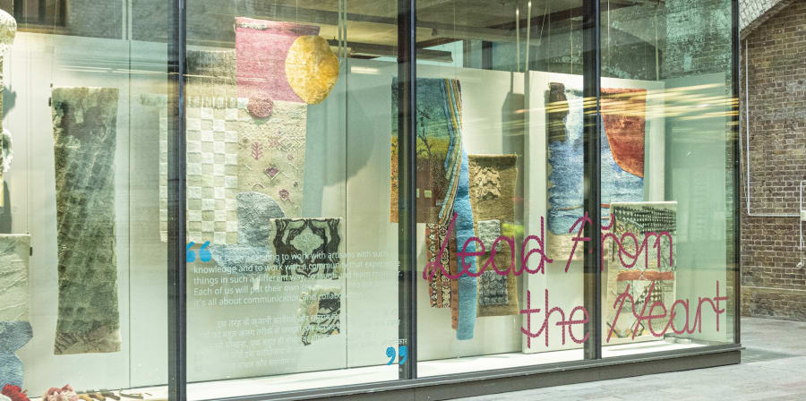 rugs in window