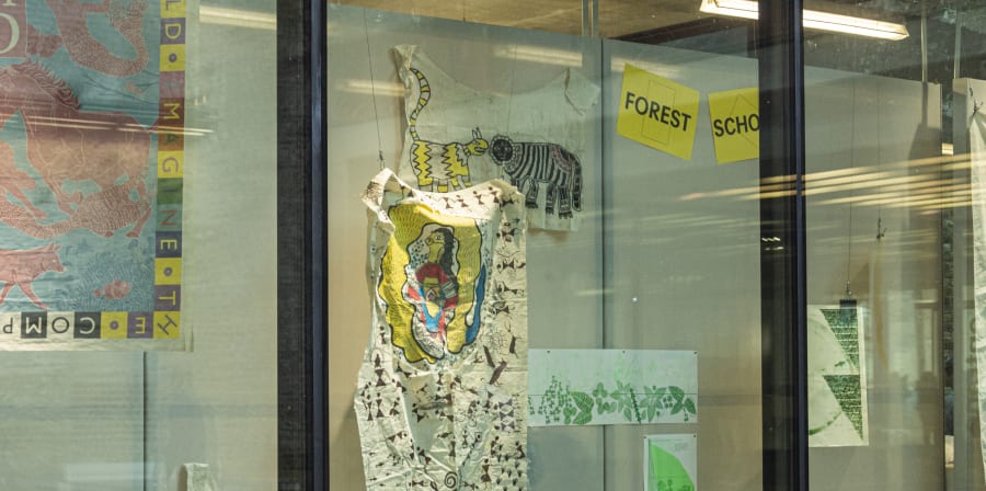 objects hang in window