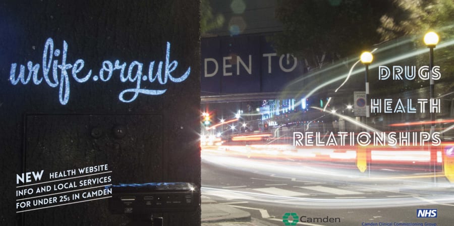 Advert for a health website in Camden