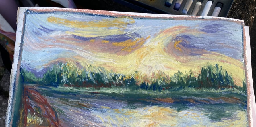 photo of sunset over the Ouse