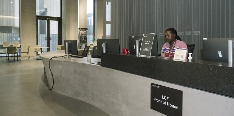 Person sitting at desk