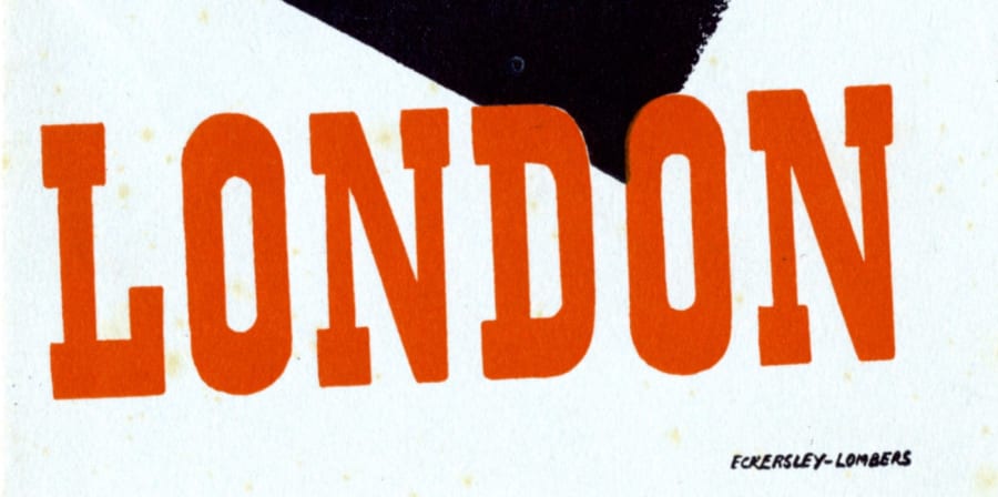 Poster featuring a police officer in uniform and the text 'London'