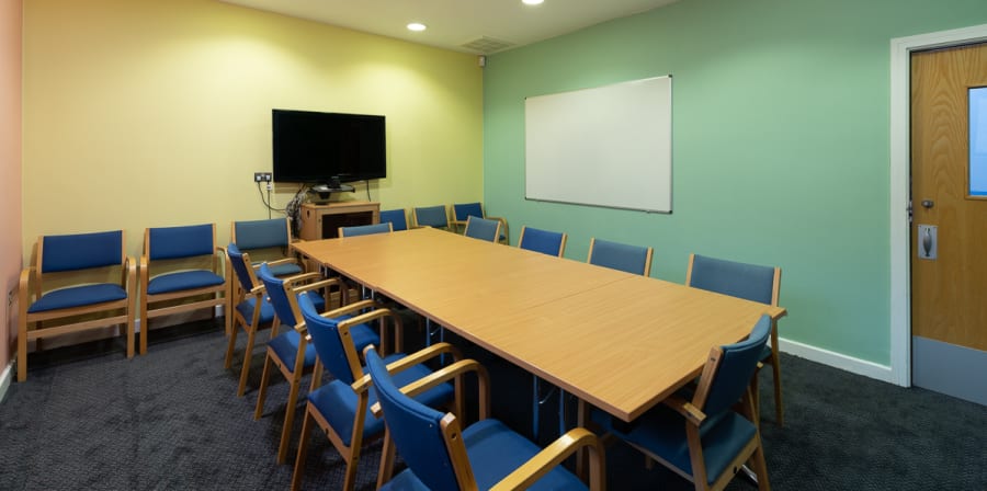 Back of the Tribunal Room at Bluebird House. Photo by Damian Griffiths.