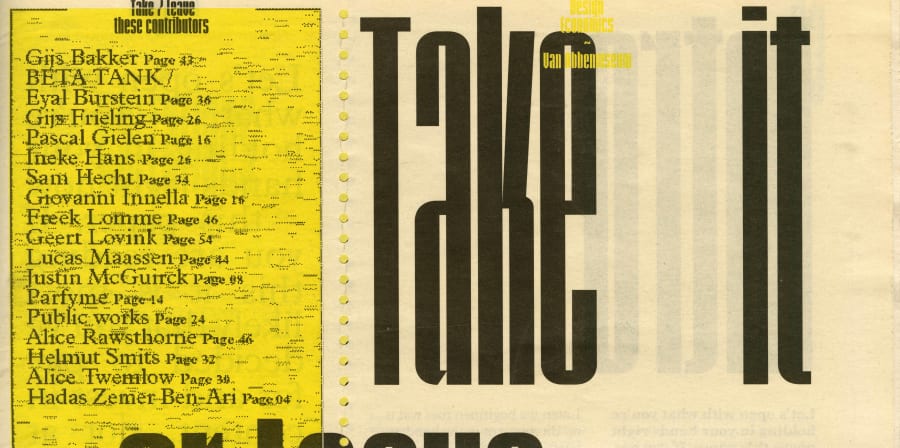 Detail from cover of 'Take it or Leave it' magazine