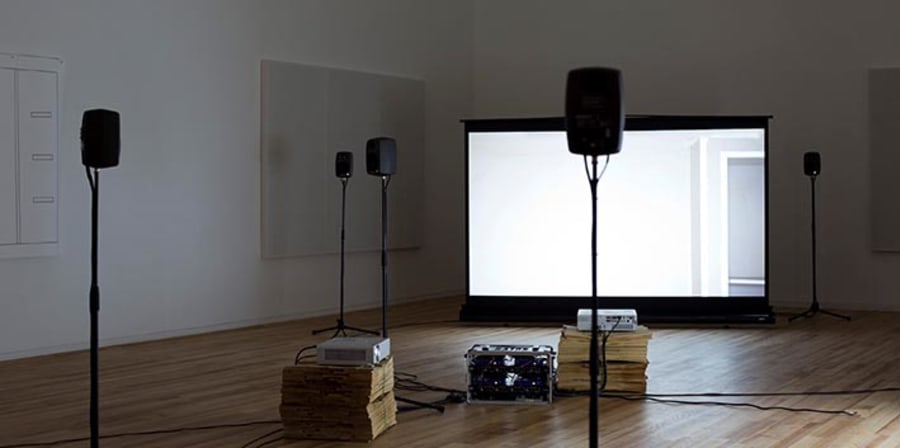 Image of a video art installation by Hannah Rickards