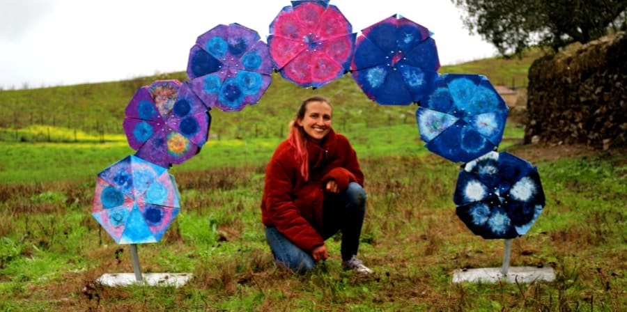 portrait of Lelia Byron with her plastic dream sculpture