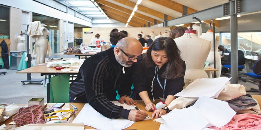 Studetns working in CSM design studio, Granary Building