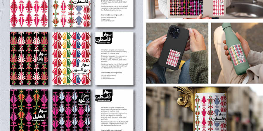 A Graphic Design MA student's work on tatreez practices