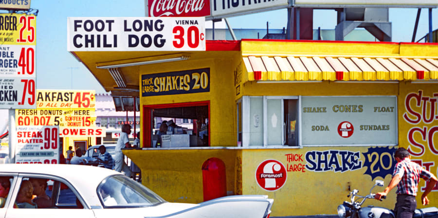 A busy street in Los Angeles, California