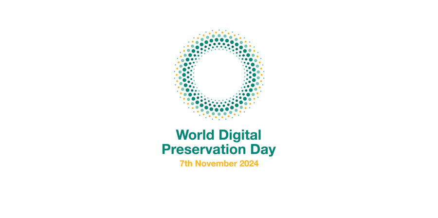 Icon for World Digital Preservation Day, 2024. Showing a green circle