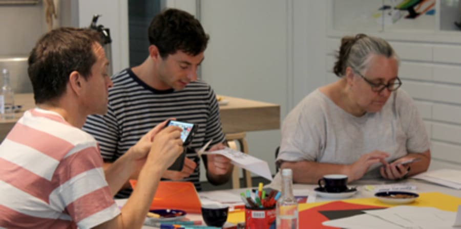 Participants take part in a Design Museum workshop