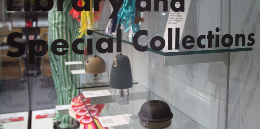 Exhibition display cabinet close up