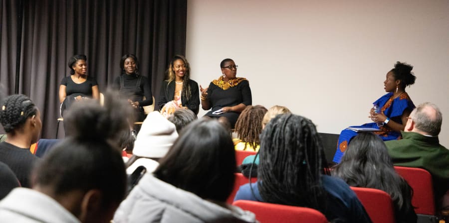 Black Women in PR panel discussion at London College of Communication. 