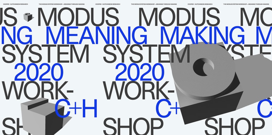 A purple, white and grey banner image for the Modus Project.