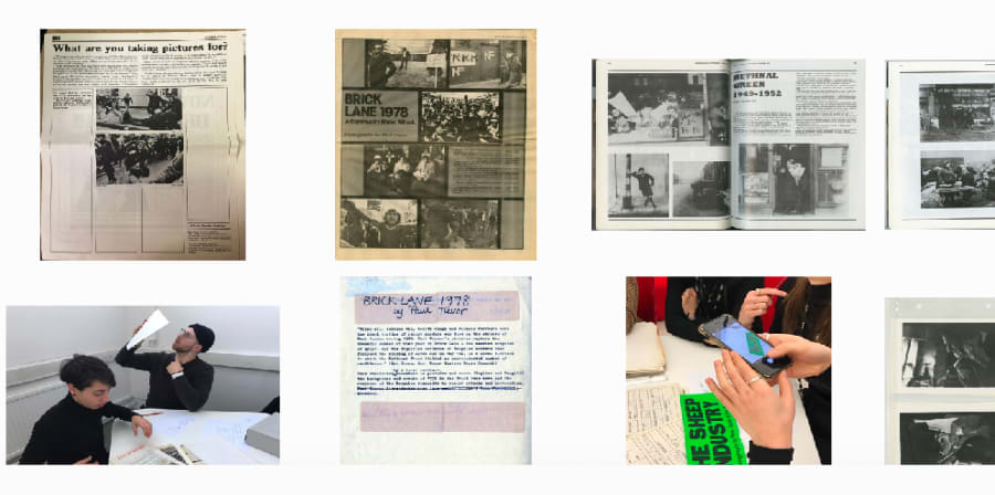 screenshots of open publications of old camerawork issues