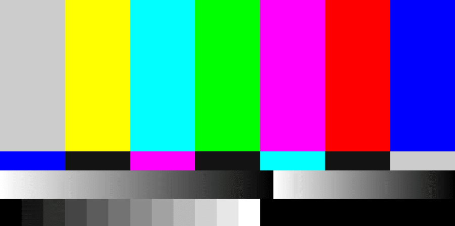 tv multi coloured test card