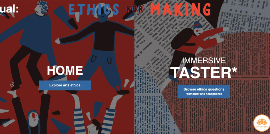 Image depicts the landing page of the Ethics for Making site.