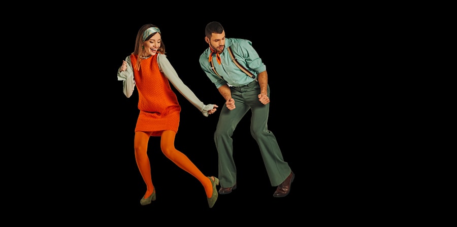 A girl and a boy dancing