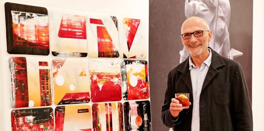 Rupert Whale with his winning piece - Codex Campari