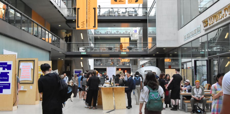 The Street at CSM activated with installations and visitors
