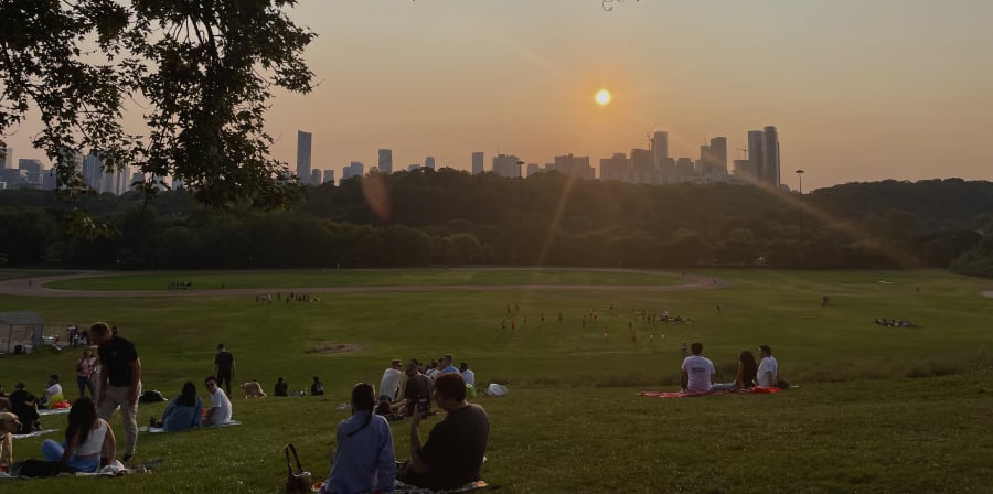 Sunset image of Toronto, Canada.