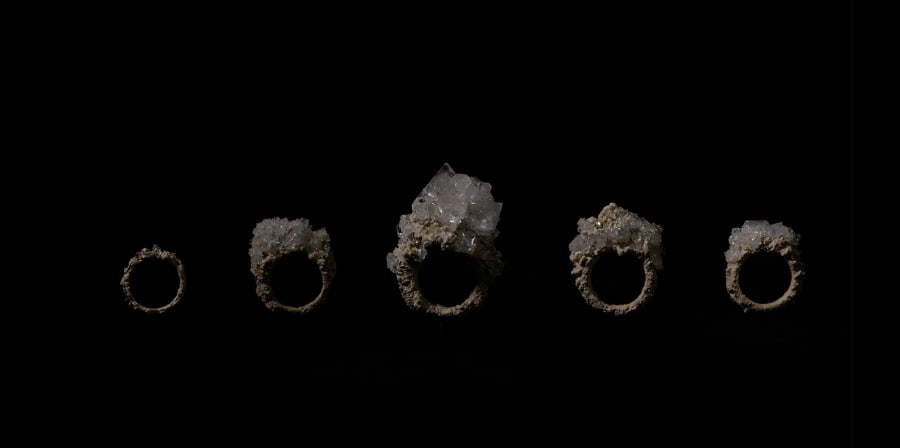 Rings on a black background.