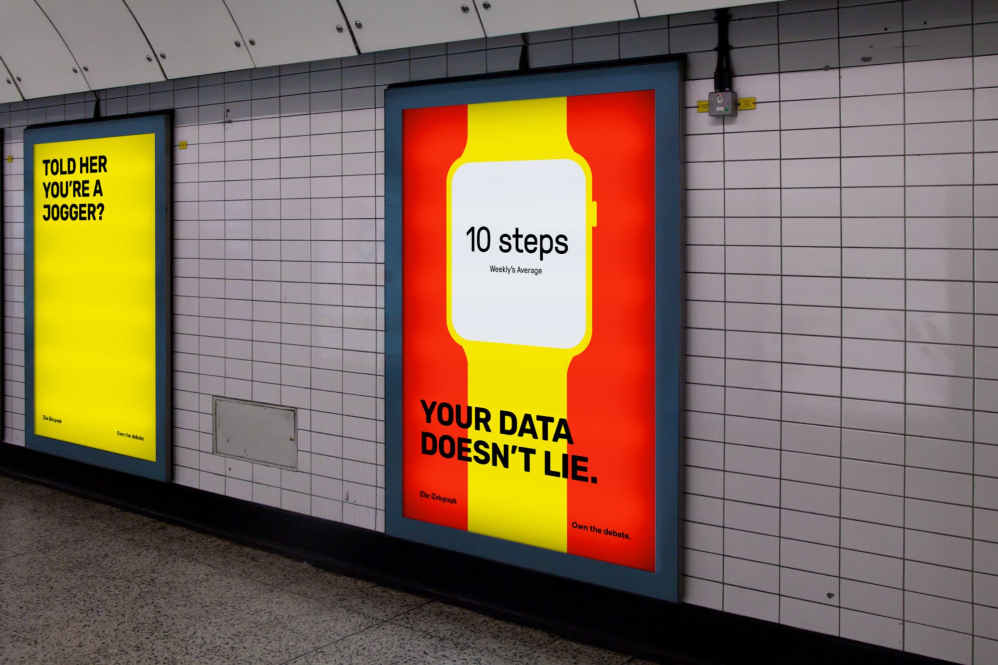 Student work mock up of advertisement in London Underground