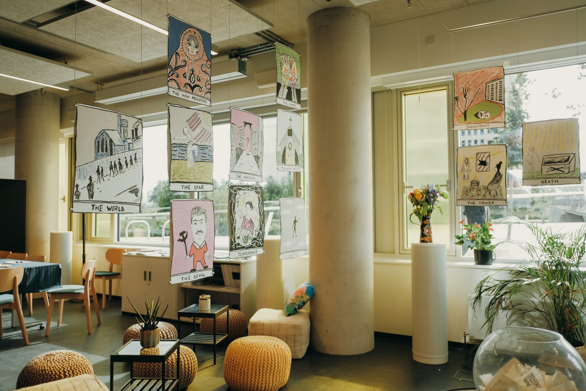 Tarot card installation at SEEDED exhibition at UCL East’s Urban Room  Noemi Gunea 2023 