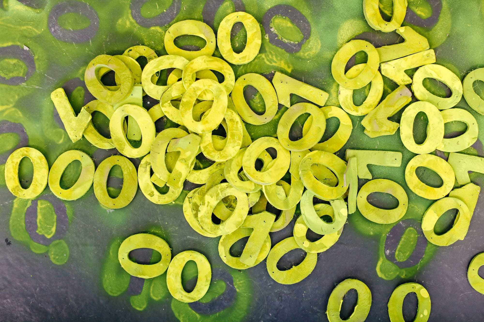 stencils of numbers graffitti