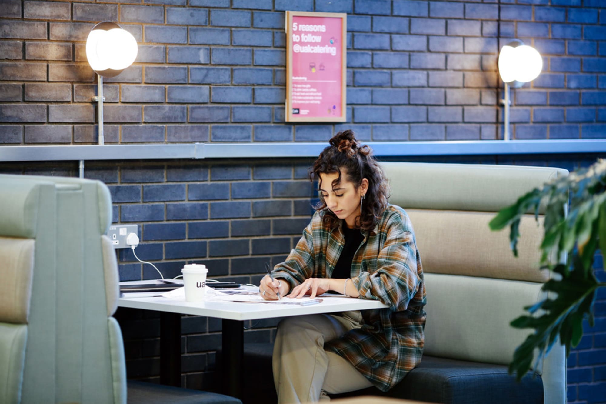 Woman working on a laptop
