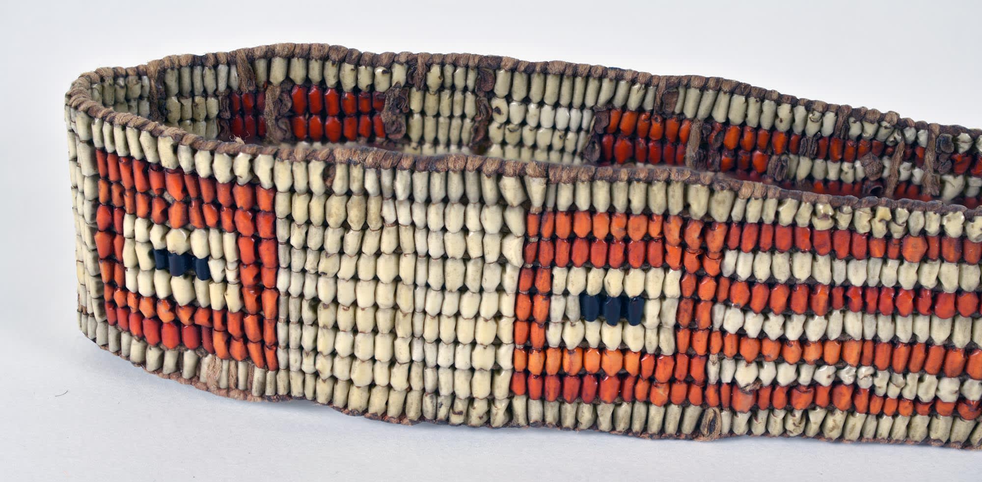 Close up photograph of quillwork sheath