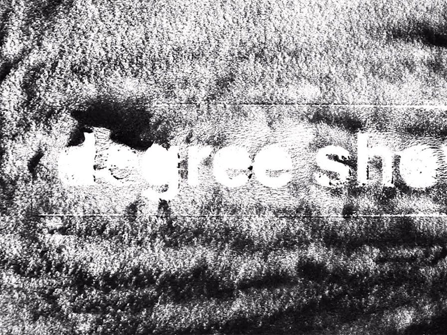 A black and white pattern from the degree show promotional film. 