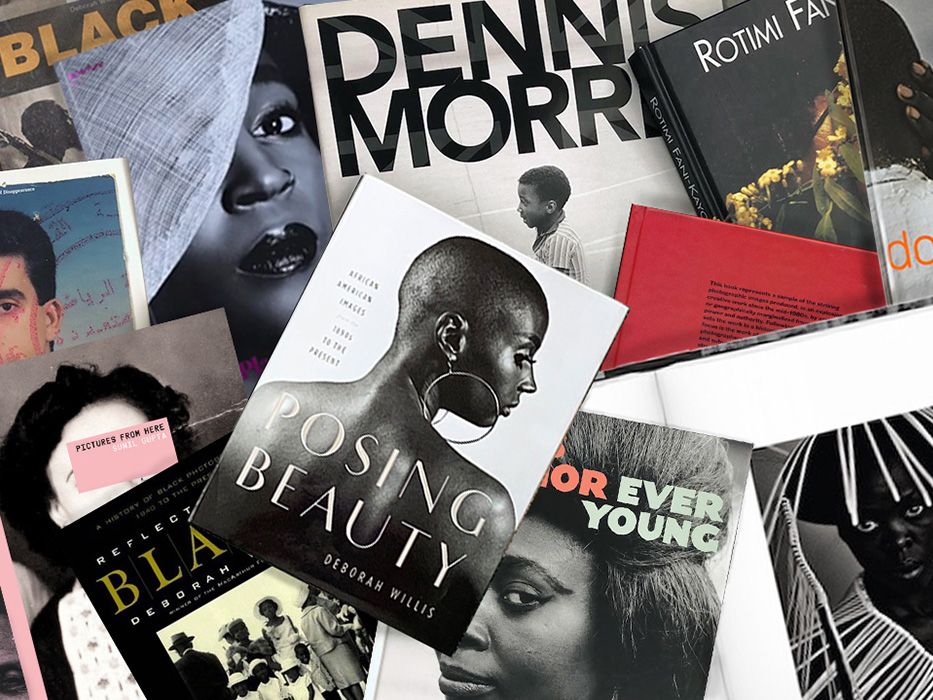 Image depicts a collage of photobooks.