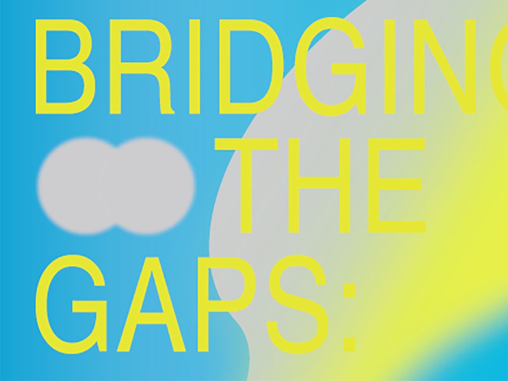 A graphic taken from the front page of a publication which reads 'Bridging the Gap'.