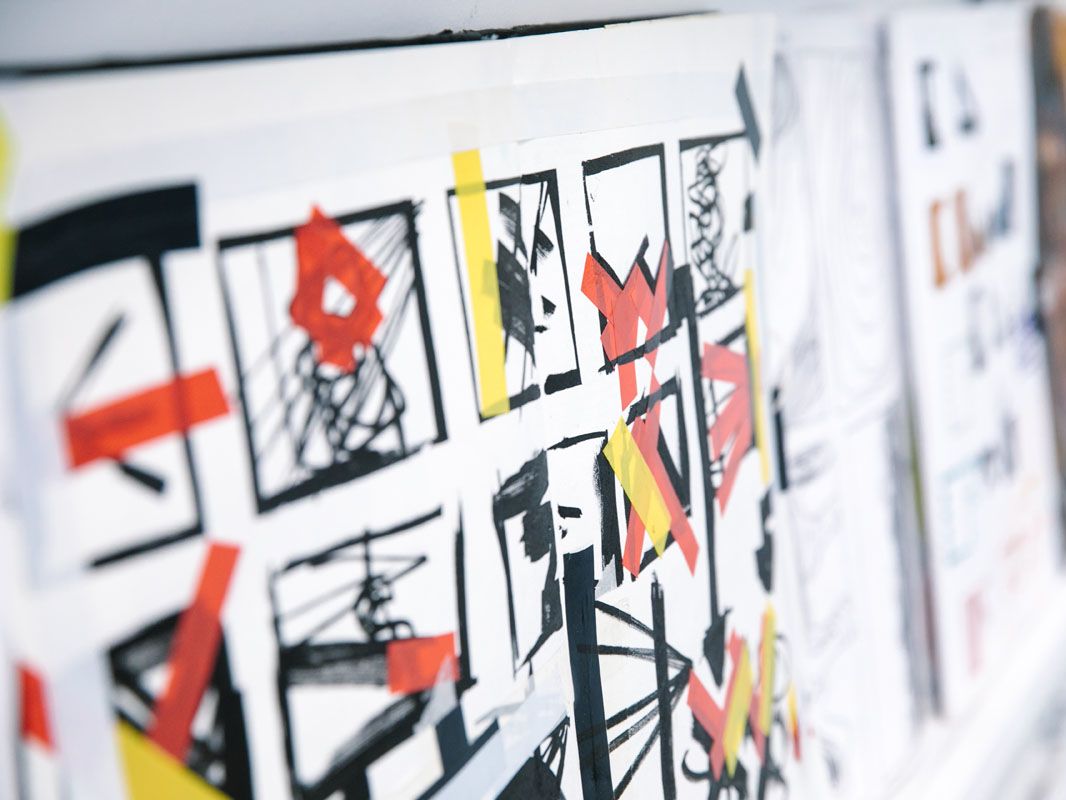 artwork on display