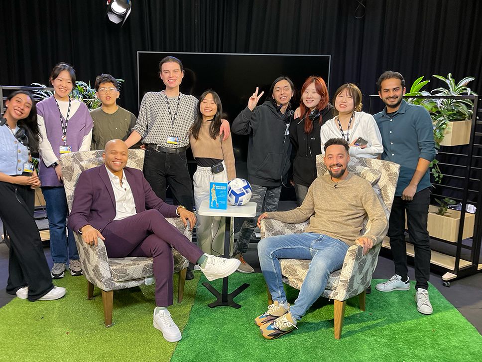 Photograph of the cast and crew.