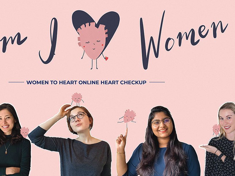 A graphic of Team I Heart Women.