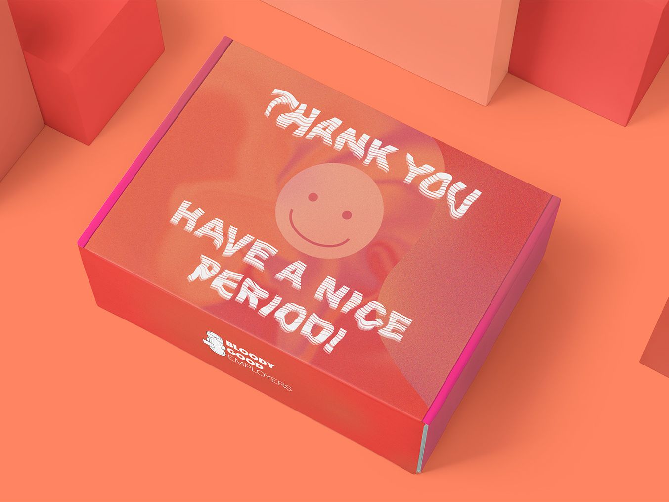 Concept packaging for a period care-box for employees.