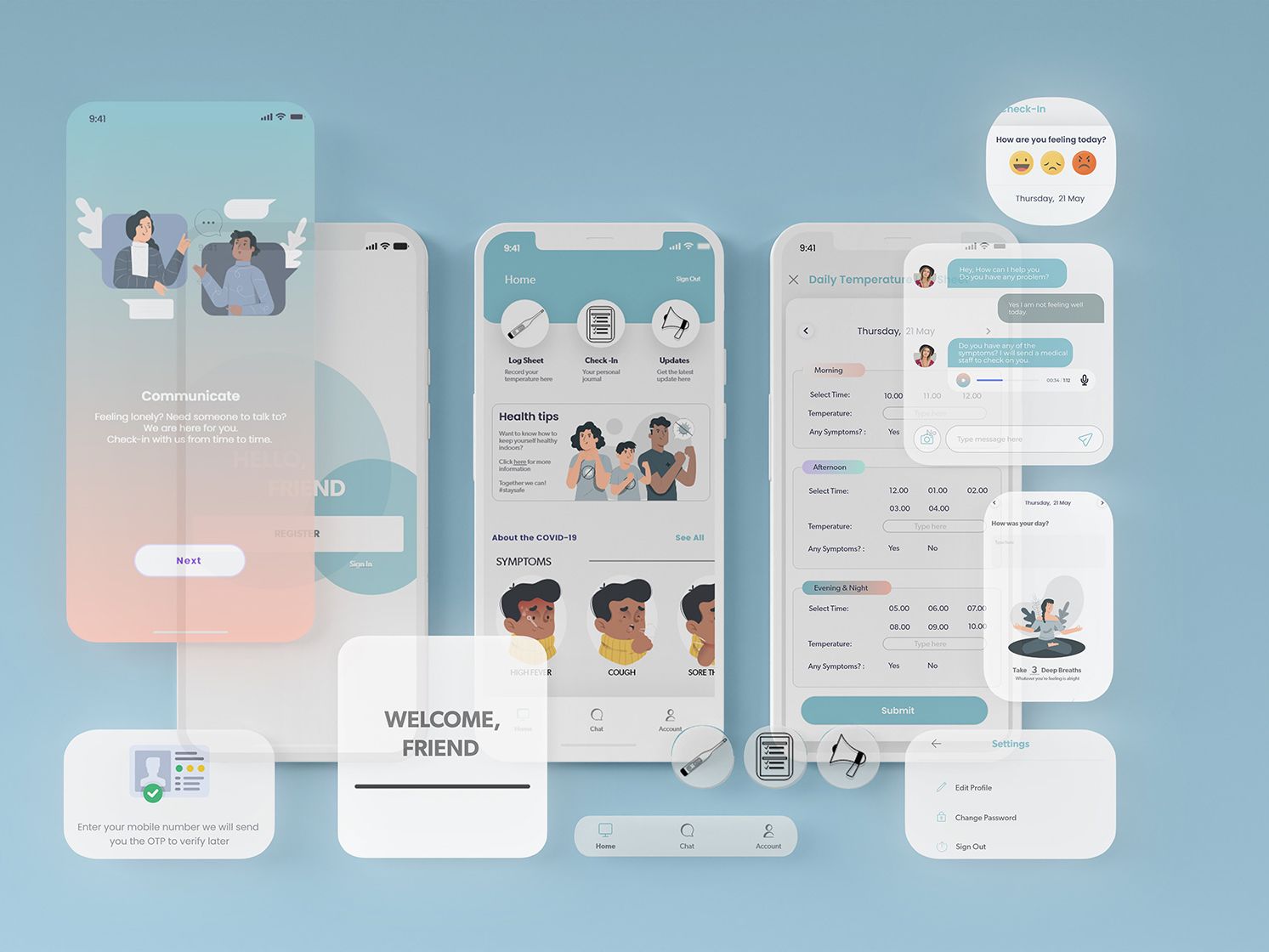 A concept graphic of a potential app.