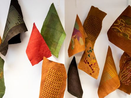 Pieces of textile materials 