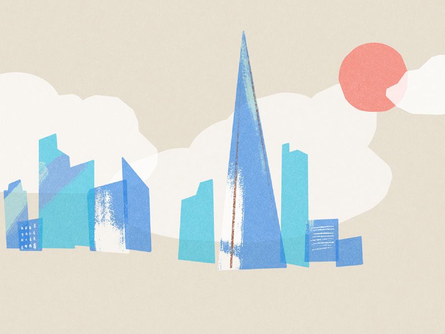 Illustration of the London skyline.