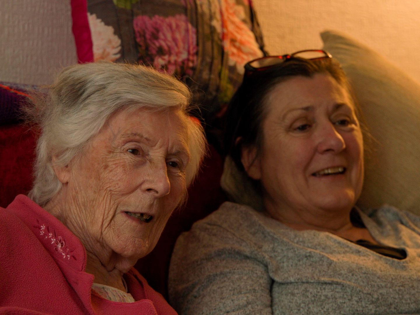 Lady with elderly mother