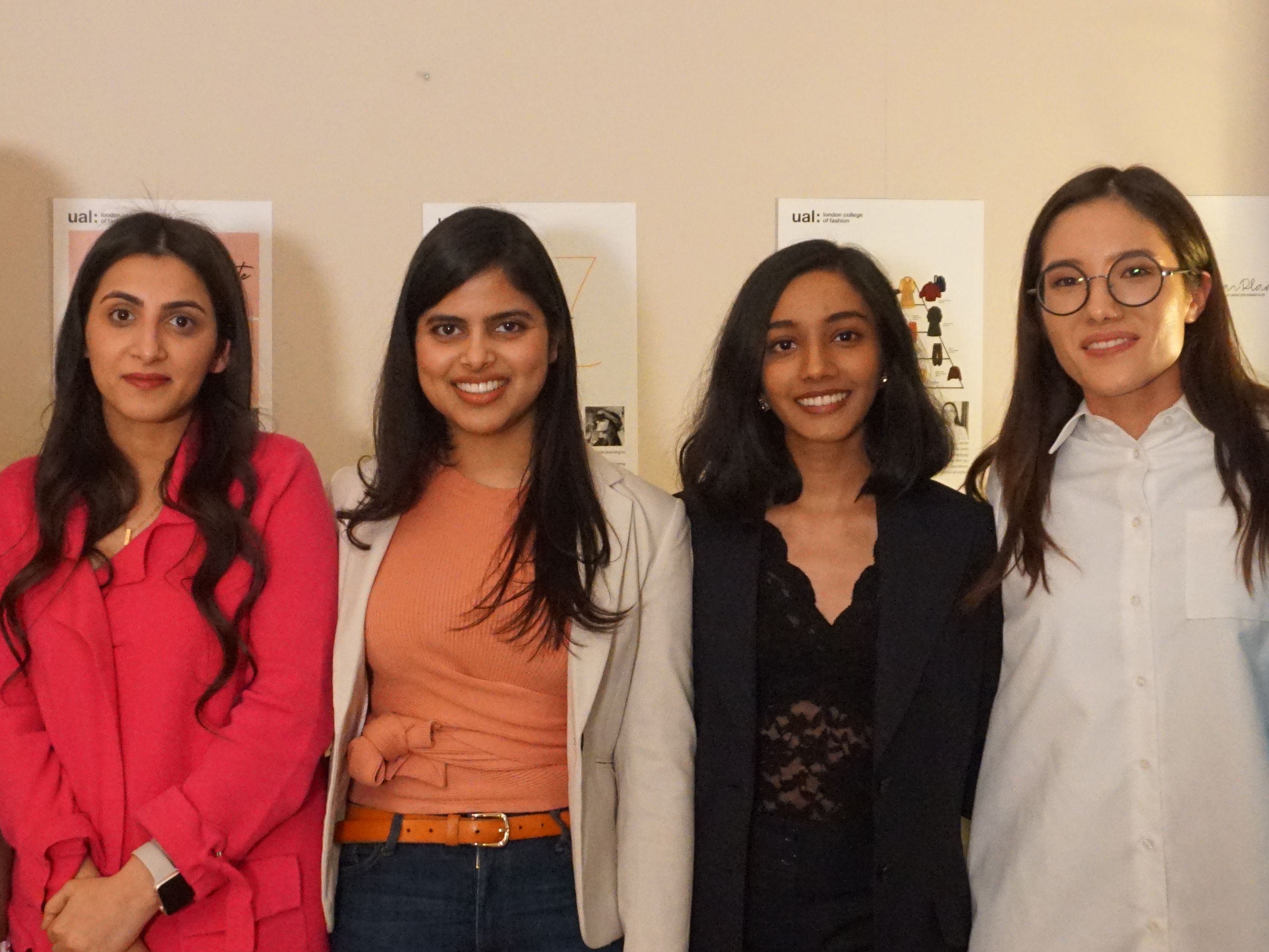 Finalists of the Enterprise Challenge posing with their prizes at John Lewis in Oxford Street, where the event took place