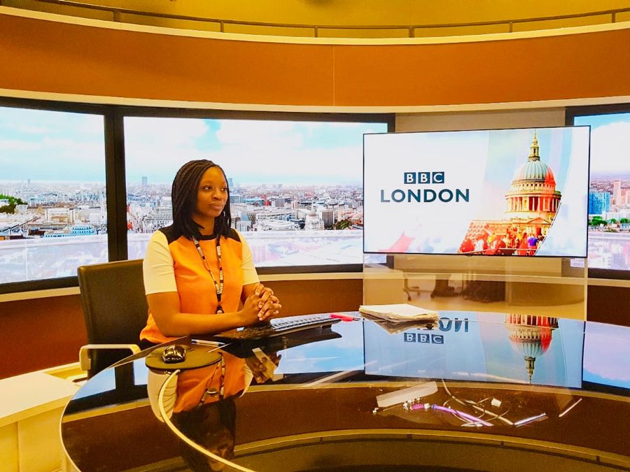 Mariama on the news desk