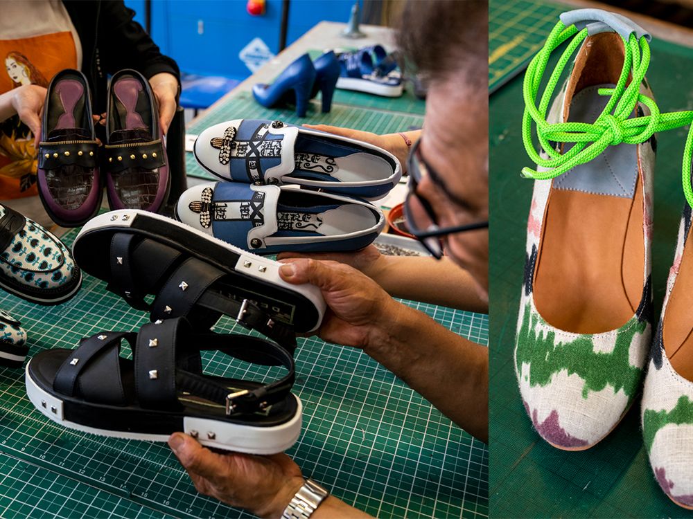 Footwear created by students on course