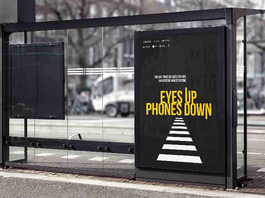 Reana's concept art for Re:act bus stop posters.